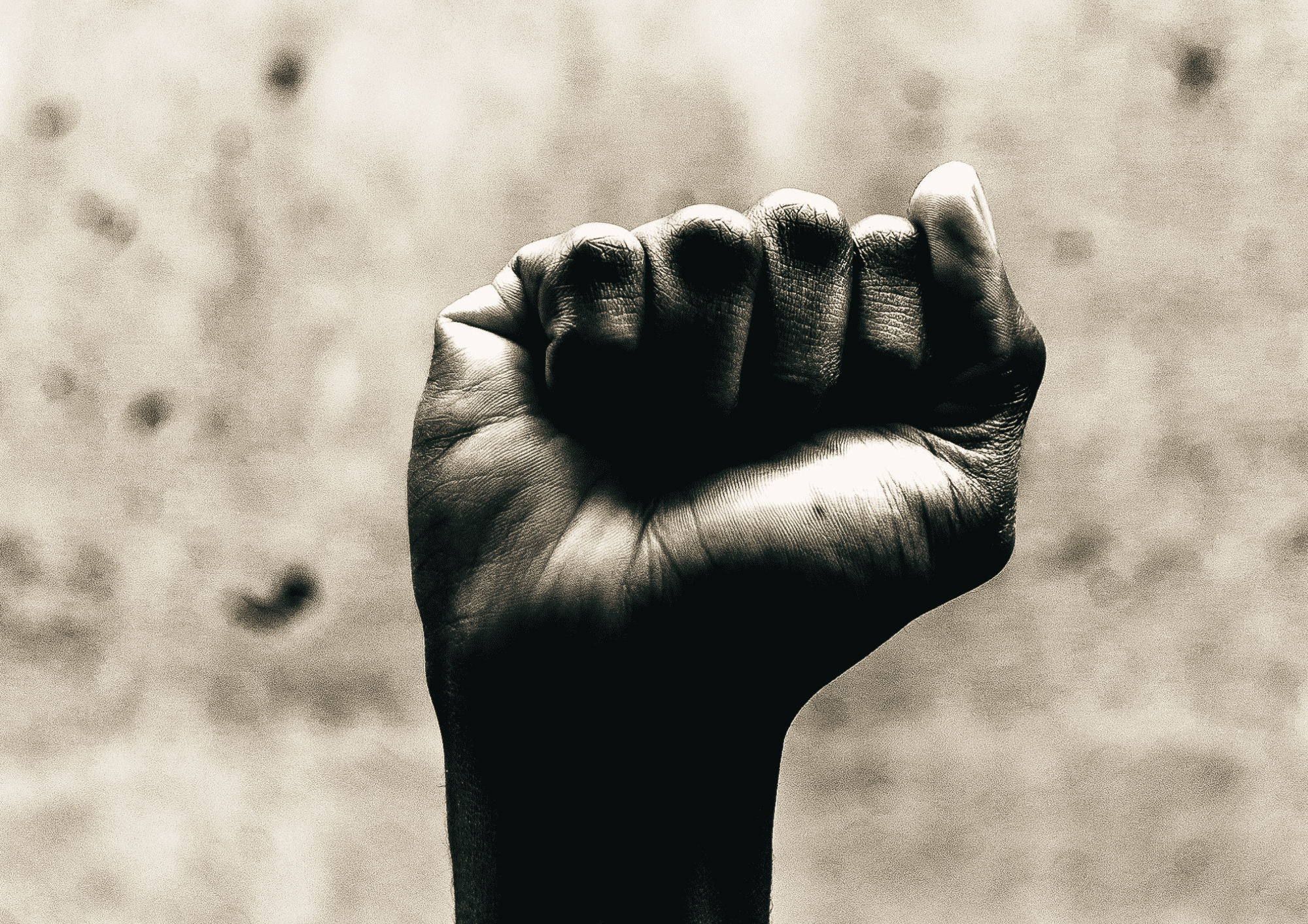 Hand in a fist, demonstrating strong grip